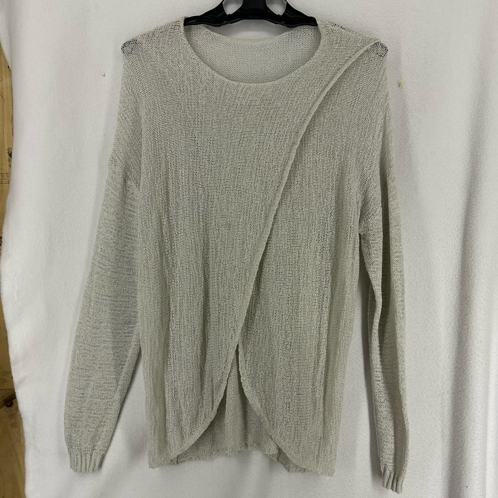 Babaton Knit Long Sleeve Sweater Womens Medium Beige